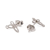 Non-Tarnish 201 Stainless Steel Stud Earring Findings STAS-G266-13P-2