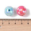 10Pcs UV Plating Colours Acrylic Beads OACR-S146-01D-4