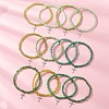 12Pcs 12 Colors 201 Stainless Steel Cross Charm Bracelets BJEW-JB13549-1