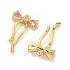 Brass Micro Pave Cubic Zirconia Pendants X-KK-A281-10G-03-2