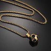 304 Stainless Steel Pendant Necklaces NJEW-H058-02G-1