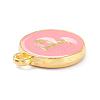 Golden Plated Alloy Enamel Charms X-ENAM-Q437-14P-2