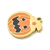 Halloween Theme Ion Plating(IP) 304 Stainless Steel Enamel Charms STAS-M011-03B-2