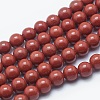 Natural Red Jasper Beads Strands G-K287-18-8mm-1