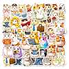 50Pcs Cute Hamster Graffiti PVC Adhesive Waterproof Stickers Self-Adhesive Stickers PW-WG1FFDA-01-1