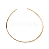 Vacuum Plating 304 Stainless Steel Hammered Wire Necklace Making STAS-B036-06G-2