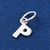 925 Sterling Silver Letter Charms STER-C012-01S-P-2