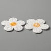 5-Petal Flower Shape Two Tone Crochet Appliques DIY-WH0399-61F-2