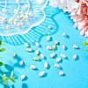 48Pcs 12 Styles Acrylic & Natural Pearl Flower Pendants PALLOY-CW00007-5