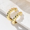 Rack Plating Brass Twist Rope Shape Cuff Earrings EJEW-G288-08G-4