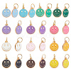 52Pcs 13 Colors Alloy Enamel Charms PALLOY-AB00179-1