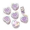 UV Plating Rainbow Iridescent Acrylic Enamel Beads OACR-G012-12E-1