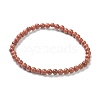 Synthetic Goldstone Beaded Stretch Bracelets BJEW-D446-A-15-2