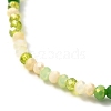 Faceted Round Glass Beads Stretch Bracelet for Teen Girl Women BJEW-JB07072-04-3