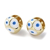 Round with Evil Eye Enamel Hook Earrings EJEW-M237-01G-02-1