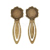 Iron Bookmark Cabochon Setting X-PALLOY-S033-09AB-NR-1