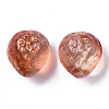 Transparent Spray Painted Glass Beads GLAA-R215-01-B06-2