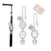 2Pcs 2 Styles Brass & Alloy Heart Wing Graduation Tassel Memorial Photo Charms HJEW-PH02195-01-6