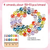 4 Strands Electroplate Glass Bead Strands GLAA-PA0001-09D-2