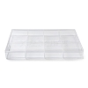 12 Grids Plastic Bead Containers with Cover CON-K002-03A-2