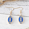 Rugby Zinc Alloy Enamel Pendant Necklaces & Dangle Earrings Sets FS-WGFCE0C-05-2