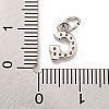 Initial Letter Brass with Cubic Zirconia Charms KK-Q814-26G-P-3