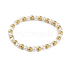 Ion Plating(IP) 304 Stainless Steel & Plastic Pearl Round Beaded Bracelets for Women BJEW-D046-01G-1