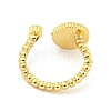 Flat Round with Moon Star Rack Plating Brass Micro Pave Cubic Zirconia Open Cuff Rings RJEW-N047-03B-G-RS-3