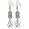 Alloy Clover Dangle Earrings EJEW-JE05539-2