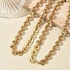 304 Stainless Steel Disc Link Chain Necklaces & Bracelets Sets SJEW-D091-05G-5