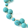Synthetic Turquoise Round Beaded Bracelets for Women BJEW-JB10584-3