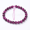 Natural Rose Tiger Eye Beads Strands X-G-G099-8mm-12-2