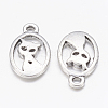 Tibetan Style Alloy Kitten Pendants X-TIBEP-R219-AS-LF-2