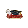 Graduation Theme Zinc Alloy Brooches JEWB-E037-05G-01-1