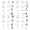 40 Pairs 4 Style Acrylic Imitation Pearl Ball Stud Earrings for Girl Women STAS-DC0004-38-1