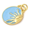 Brass Enamel Pendants KK-K339-04A-G-2