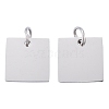 Anti-Tarnish 304 Stainless Steel Stamping Blank Tag Charms STAS-I311-28P-1