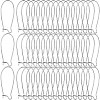120Pcs 304 Stainless Steel Hoop Earrings Findings Kidney Ear Wires STAS-SP0001-32C-P-1