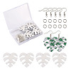  DIY Monstera Leaf Dangle Earring Making Kits DIY-TA0008-38-12