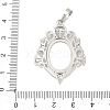 Brass Pendant Cabochon Settings KK-S521-15P-3