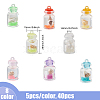 CHGCRAFT 40Pcs 8 Colors Transparent & Luminous Plastic Pendants KY-CA0001-50-2