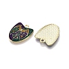 Carnival/Mardi Gras Theme Alloy Enamel & Glitter Powder Pendants ENAM-T020-53E-RS-2