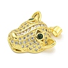 Brass Micro Pave Cubic Zirconia Pendants KK-K354-18G-01-2