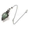 Natural Green Aventurine Dowsing Pendulum Big Pendants G-H293-01AS-06-2