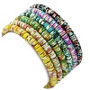 6Pcs Synthetic Turquoise Beads Stretch Bracelets for Women Men BJEW-JB11408-5