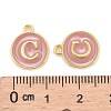 Golden Plated Alloy Enamel Charms X-ENAM-S118-07C-3