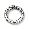 Tibetan Style 316 Surgical Stainless Steel Spring Gate Rings STAS-E191-03AS-02-1