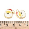 Christmas Brass Enamel Beads KK-I474-G05-3
