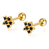 S925 Sterling Silver Flower Stud Earrings DY0741-3-1