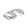 Small Clear Cubic Zirconia Hoop Earring for Women EJEW-C002-03P-RS-2